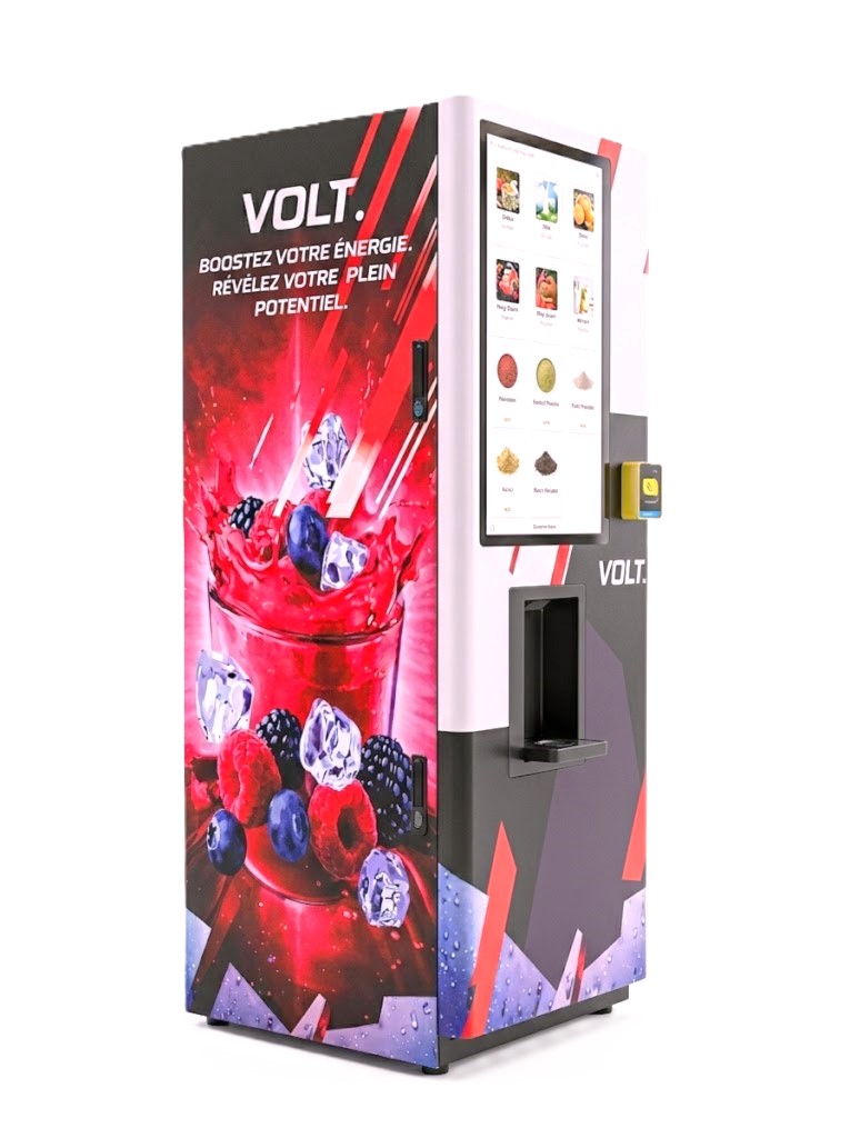 Station VOLT. S — distributeur compact en salle de fitness